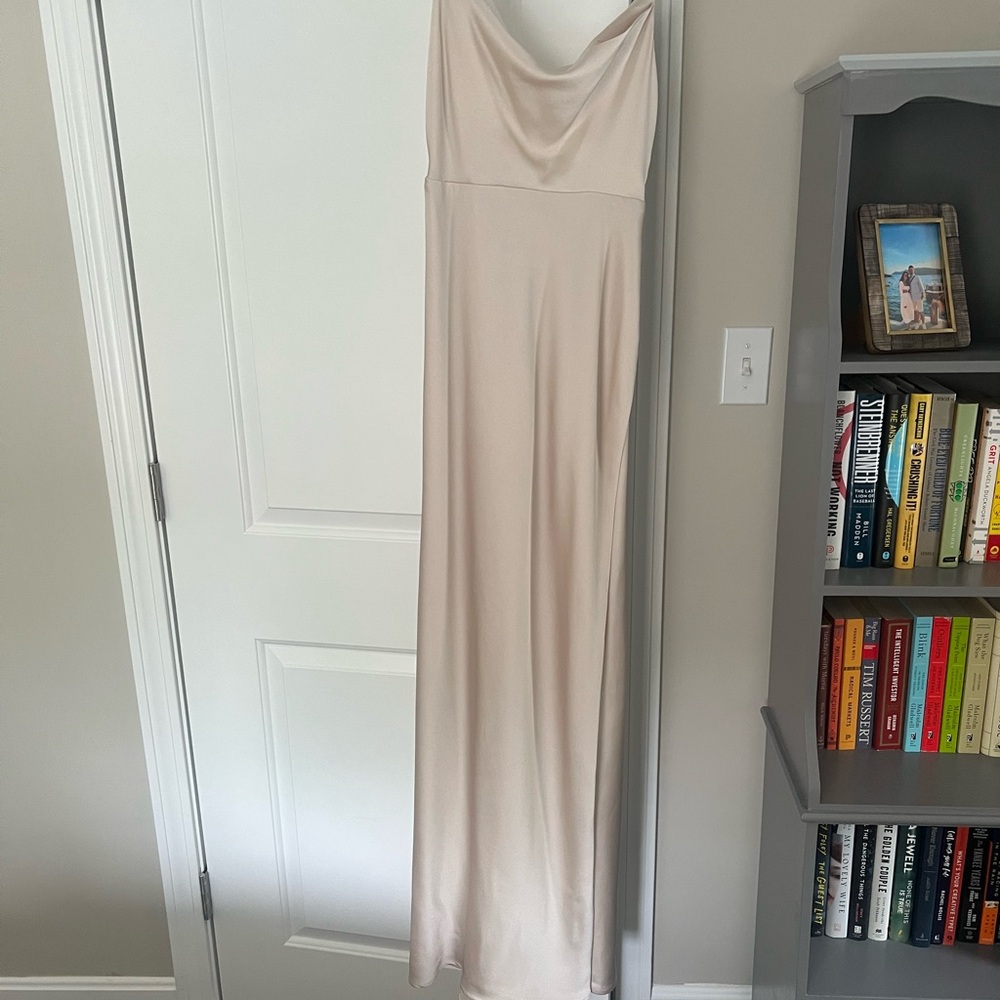 Fame and Partners Cream Wedding Dress